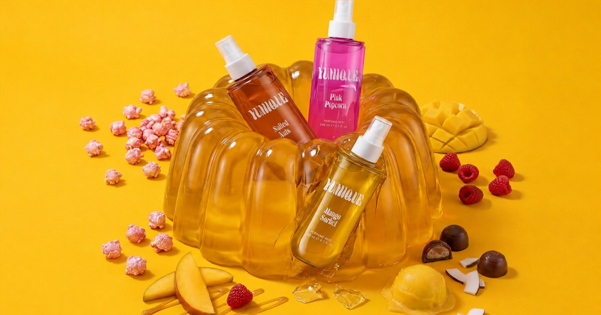 3 × ein Set der YUMIQUE Perfume Mists MANGO SORBET, PINK POPCORN und SALTED NUTS