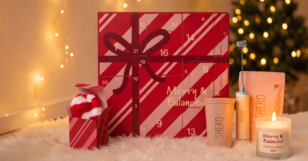 1 von 2 exklusiven SHEKO Adventskalendern im Wert von jeweils 250 Euro